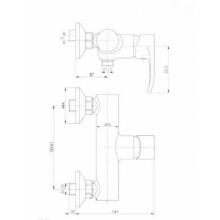 Смеситель для душа Ceramica Nova A.V.O 70026CH Хром