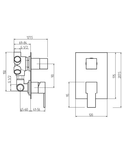 Смеситель для душа Migliore Kvant 18787 Хром
