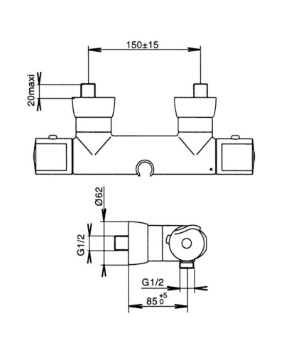 Термостат для душа Jacob Delafon Salute E71089-CP