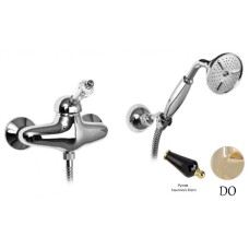 Смеситель для душа с ручным душем золото 24 карат, ручка Swarovski Nero Cezares Vintage VINTAGE-D-03/24-Sw-N