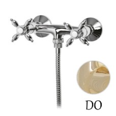 Смеситель для душа золото 24 карат, ручки золото 24 карат Cezares Nostalgia NOSTALGIA-DS-03/24