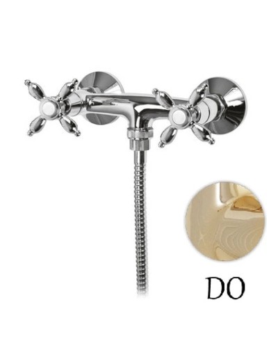 Смеситель для душа золото 24 карат, ручки золото 24 карат Cezares Nostalgia NOSTALGIA-DS-03/24