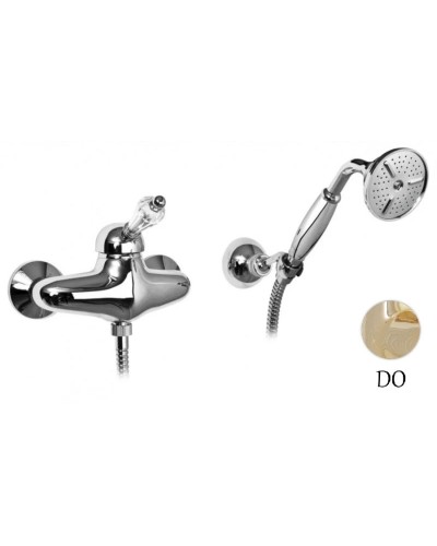 Смеситель для душа с ручным душем золото 24 карат, ручка Swarovski Cezares Vintage VINTAGE-D-03/24-Sw