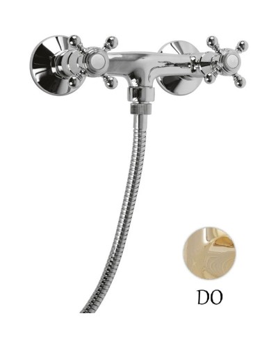 Смеситель для душа золото 24 карат, ручки золото 24 карат Cezares Golf GOLF-DS-03/24