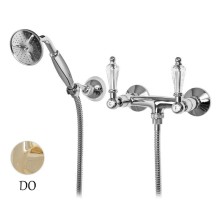 Смеситель для душа с ручным душем золото 24 карат, ручки Swarovski Cezares Diamond DIAMOND-D-03/24-Sw