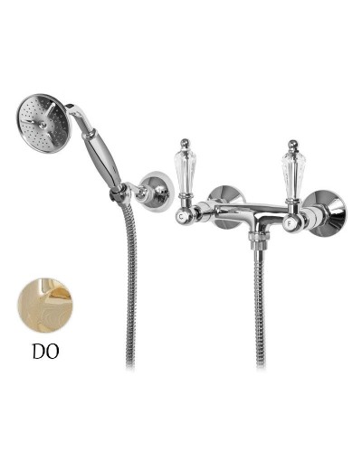 Смеситель для душа с ручным душем золото 24 карат, ручки Swarovski Cezares Diamond DIAMOND-D-03/24-Sw