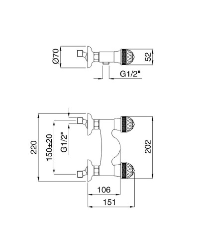 Смеситель для душа Migliore Axo 18488 Хром
