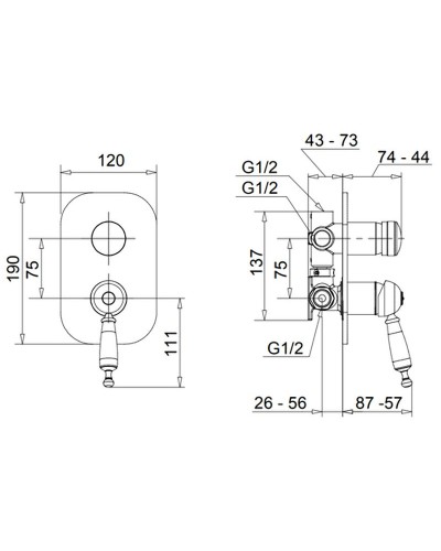 Смеситель для душа Migliore Oxford 19140 Хром