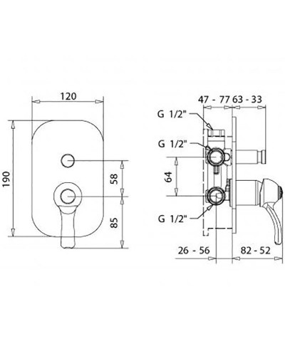 Смеситель для душа Migliore Lem Swarovski 18886 Хром