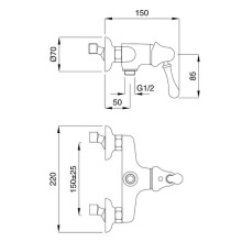 Смеситель для душа Migliore Maya 18923 Хром
