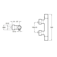 Термостат для душа Jacob Delafon Composed E73164-CP