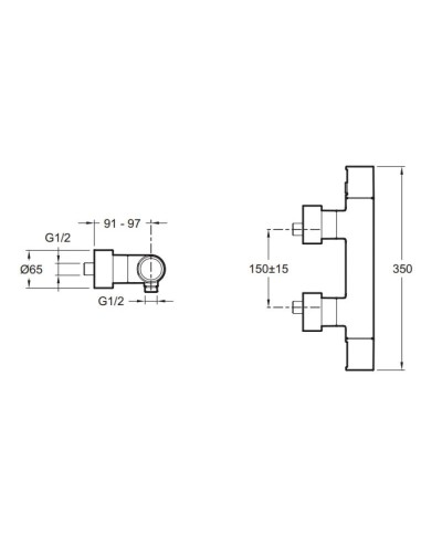 Термостат для душа Jacob Delafon Composed E73164-CP