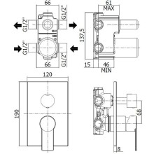 Смеситель для душа Paffoni Tango TA018CR/M Хром