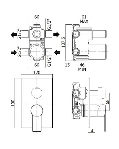 Смеситель для душа Paffoni Tango TA018CR/M Хром