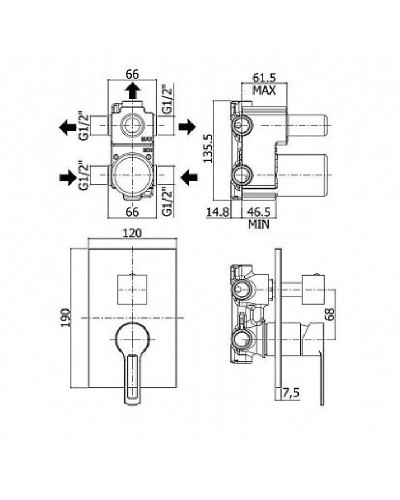 Смеситель для душа Paffoni Ringo RIN019BO/M Белый матовый