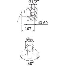 Смеситель для душа Cezares Nautic NAUTIC-DIM-NOP Черный матовый