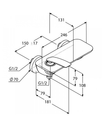 Смеситель для душа Kludi Balance 527100575 Хром
