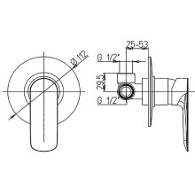Смеситель для душа Paini Nove 09PZ690 Черный матовый