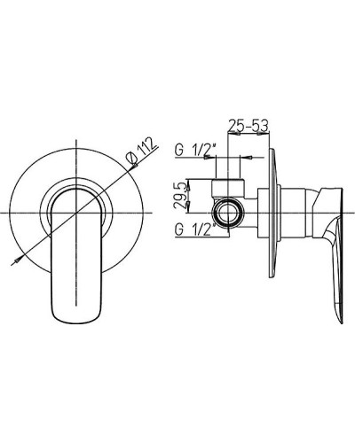 Смеситель для душа Paini Nove 09CR690 Хром