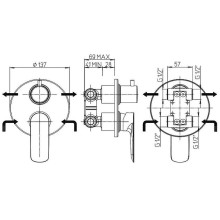Смеситель для душа Paini Nove 09CR6911 Хром