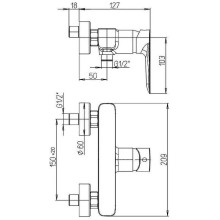 Смеситель для душа Paini Nove 09CR511 Хром