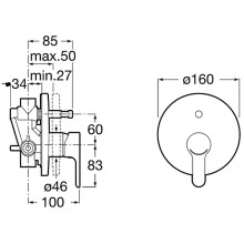Смеситель для душа Roca L20 5A0A09C00 Хром