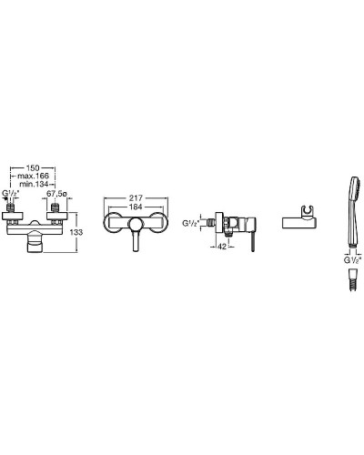 Смеситель для душа Roca Targa 5A2060C0M Хром