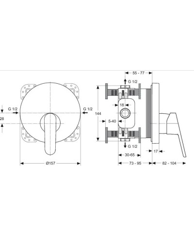 Смеситель для  душа Ideal Standard Vito A6064AA