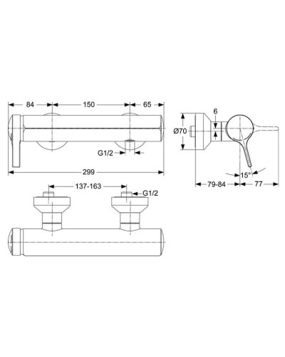 Смеситель для душа Ideal Standard Melange A4269AA
