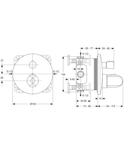 Термостат для душа Ideal Standard Ceratherm 100 NEW A4659AA