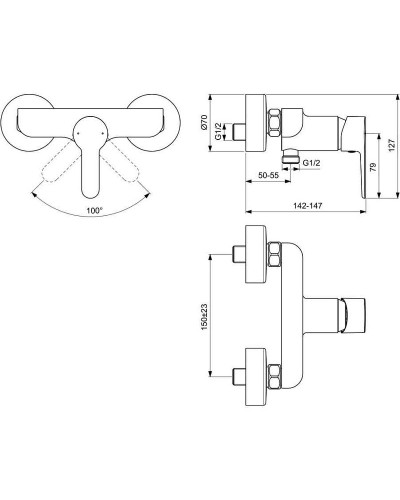 Смеситель для душа Ideal Standard Sesia BC207AA Хром
