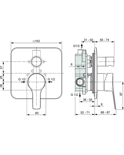 Смеситель для душа Ideal Standard Entella A6949AA Хром