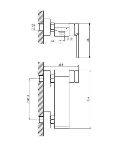 Смеситель для душа Orange Splito M36-200cr Хром