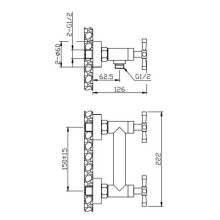 Смеситель для душа Orange Mia M34-200Ni Никель