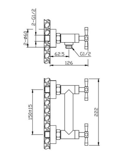 Смеситель для душа Orange Mia M34-200Ni Никель