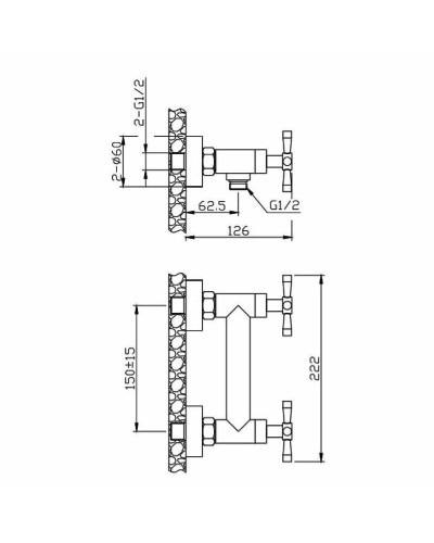Смеситель для душа Orange Mia M34-320B Черный