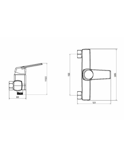 Смеситель для душа Orange OneLife P02-200cr Хром
