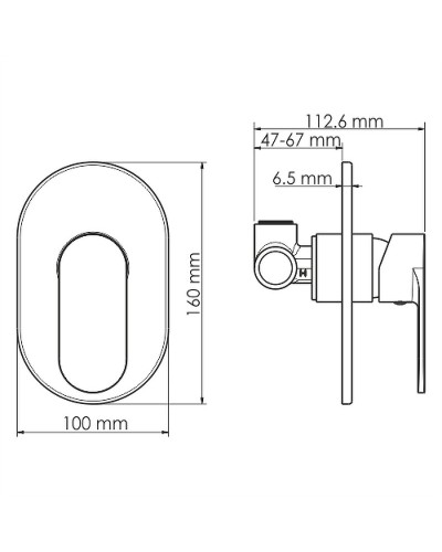 Смеситель для душа WasserKRAFT Mindel 8551 Белый матовый