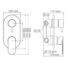 Смеситель для душа WasserKRAFT Mindel 8571 Белый матовый
