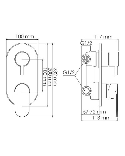 Смеситель для душа WasserKRAFT Mindel 8571 Белый матовый