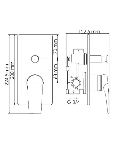 Смеситель для душа WasserKRAFT Aisch 5561 Золото матовое