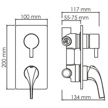 Смеситель для душа WasserKRAFT Sauer 7171 Золото