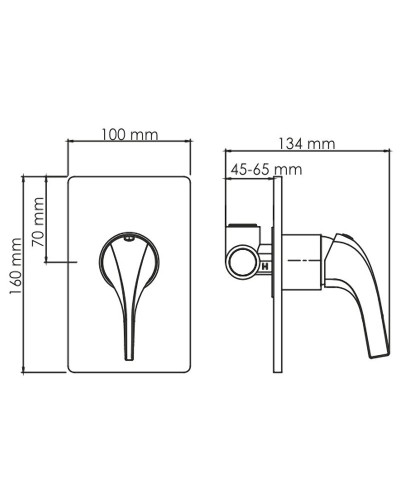 Смеситель для душа WasserKRAFT Sauer 7151 Золото
