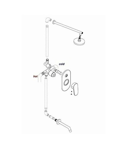 Смеситель для душа WasserKRAFT Wiese 8461 Оружейная сталь