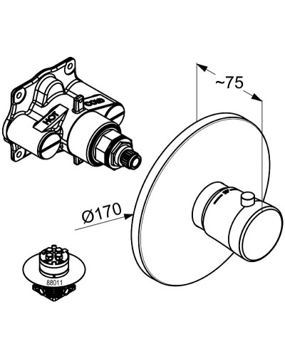 Смеситель для душа Kludi Balance 527290575 Хром