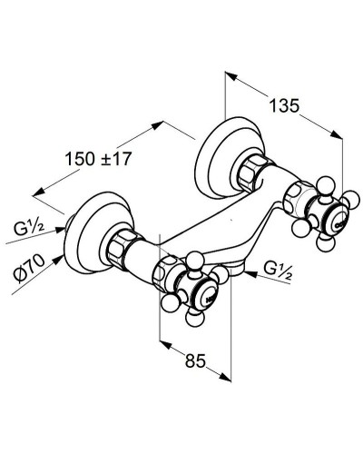 Смеситель для душа Kludi Adlon 516104520 Золото 23 карат