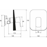 Смеситель для душа Ravak 10° Free-TD F 066.00 X070137 Хром