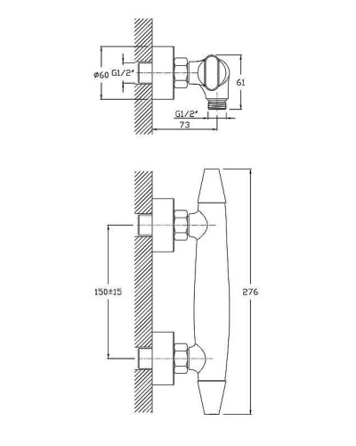Смеситель для душа Orange Lotos M32-200cr Хром