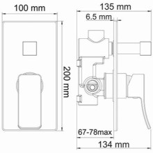 Смеситель для душа WasserKRAFT Exter 1641 Светлая бронза