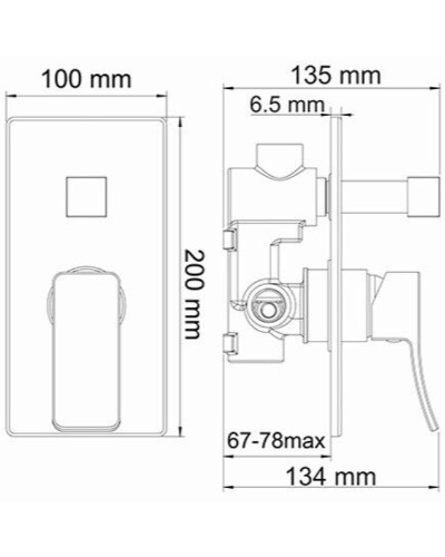Смеситель для душа WasserKRAFT Exter 1641 Светлая бронза